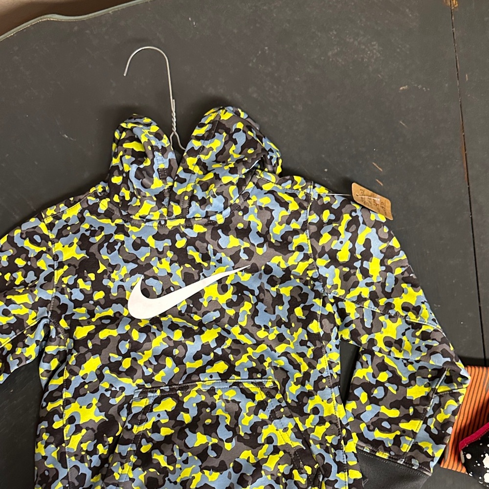 Nike Multicolor Camo Hoodie with Swoosh